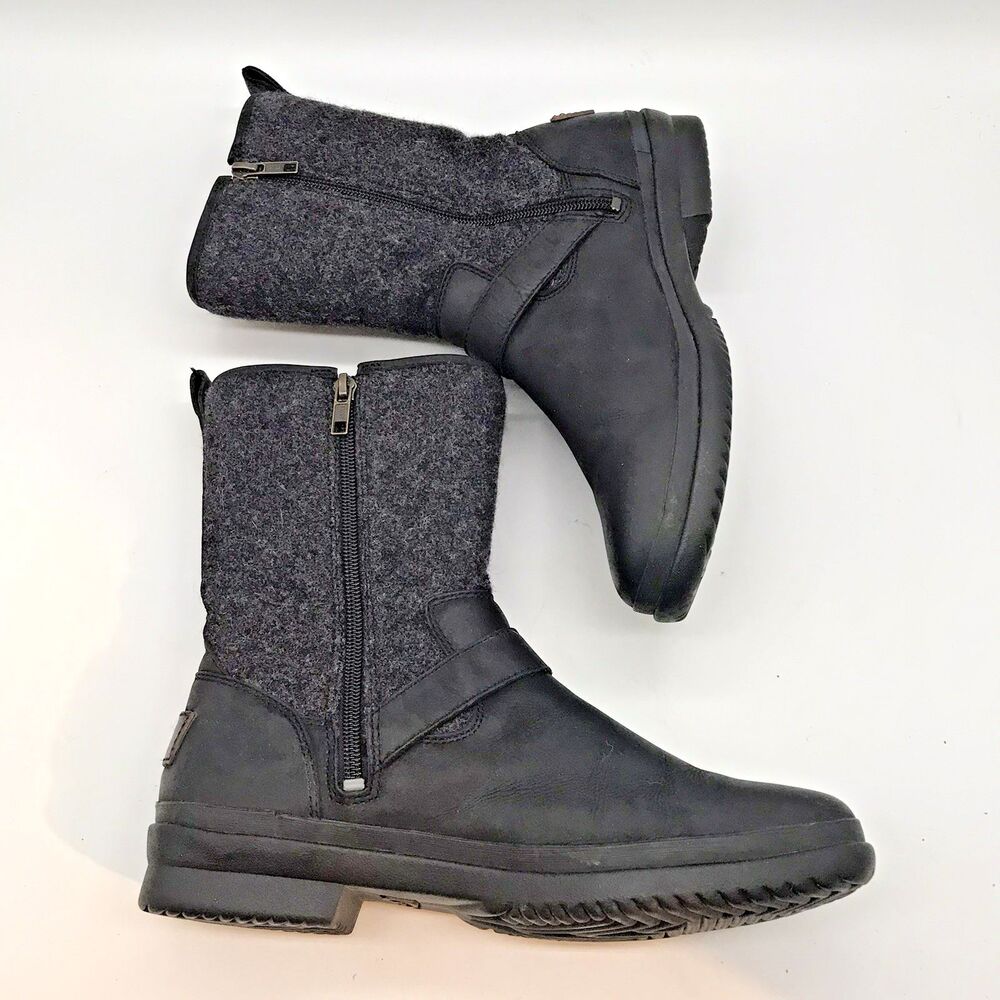 UGG Black and Gray Combat Boots - Picture 8 of 12